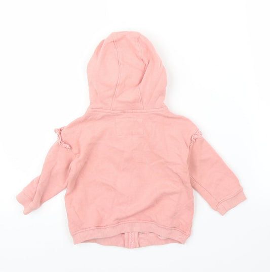 NEXT Girls Pink   Full Zip Jumper Size 9-12 Months