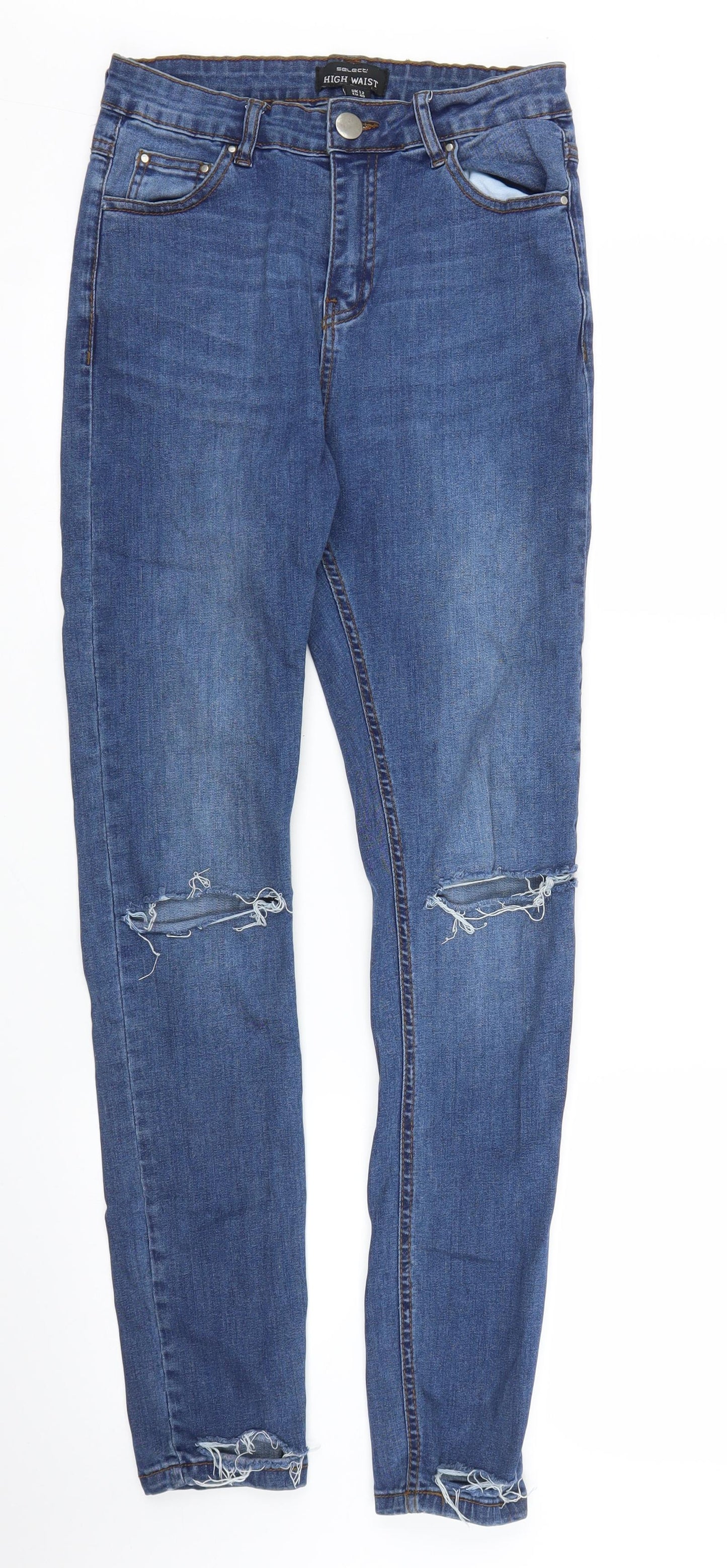 Select Womens Blue  Denim Skinny Jeans Size 12 L27 in