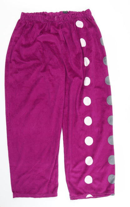 Preworn Womens Purple Polka Dot  Chemise Pyjama Pants Size L