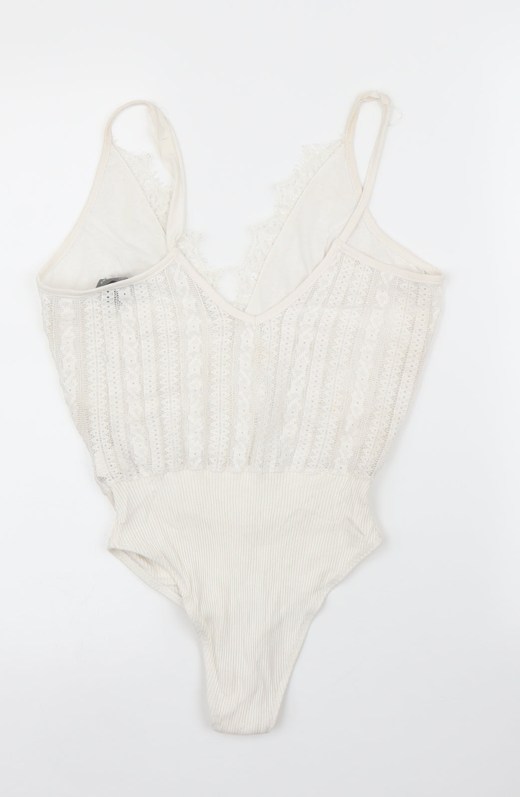 Primark Womens White Floral  Leotard One-Piece Size 10