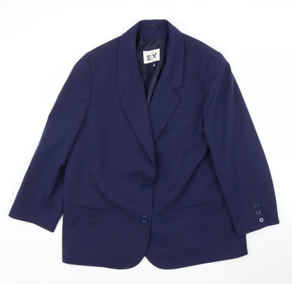 EX Womens Blue   Jacket Suit Jacket Size 16