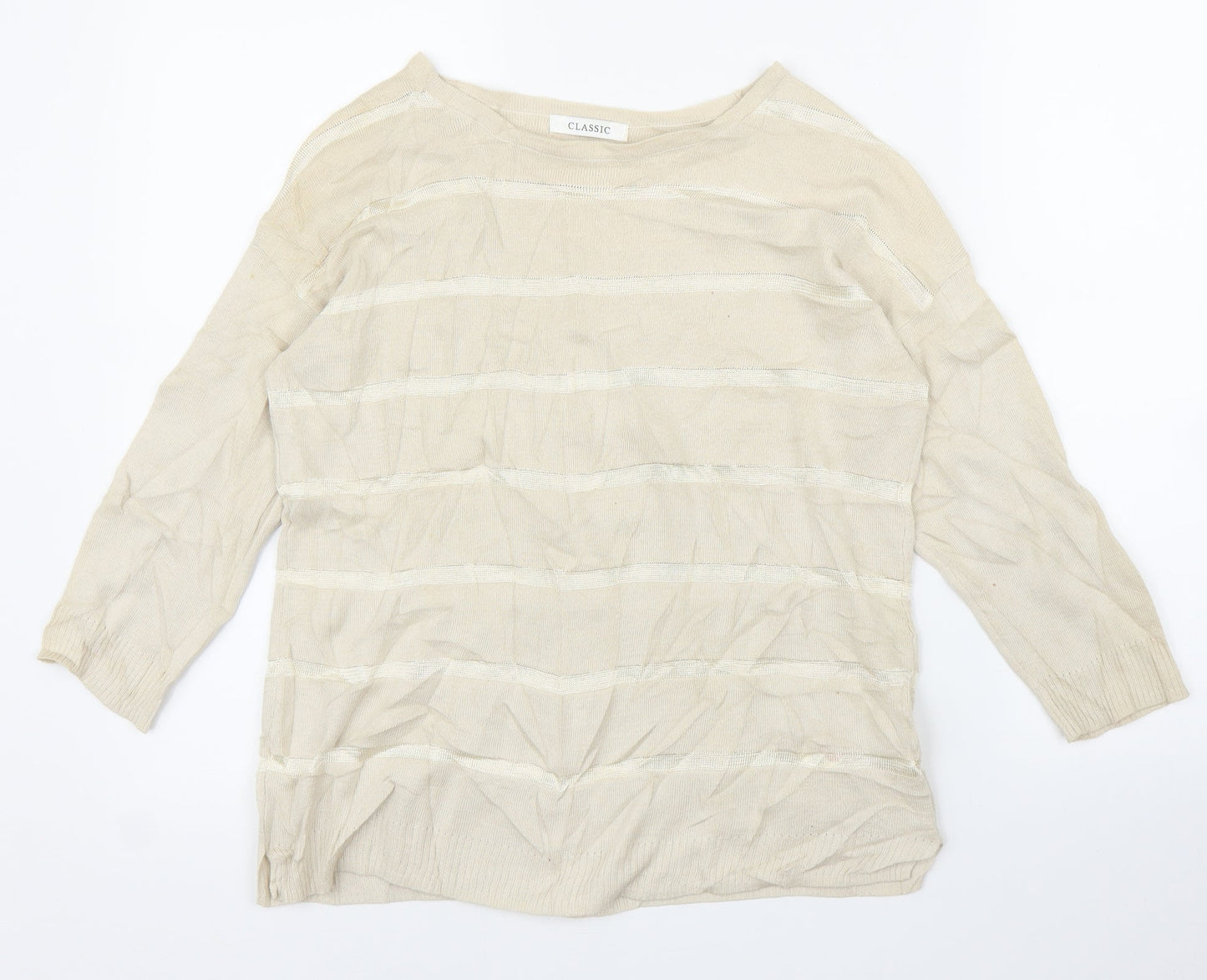 Womens UK Size 10 M&S Gold Pullover Jumper