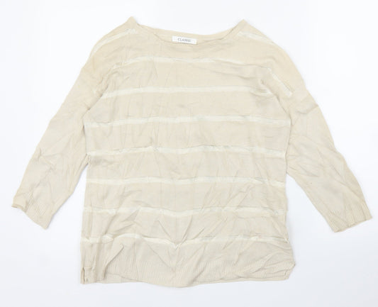 Womens UK Size 10 M&S Gold Pullover Jumper