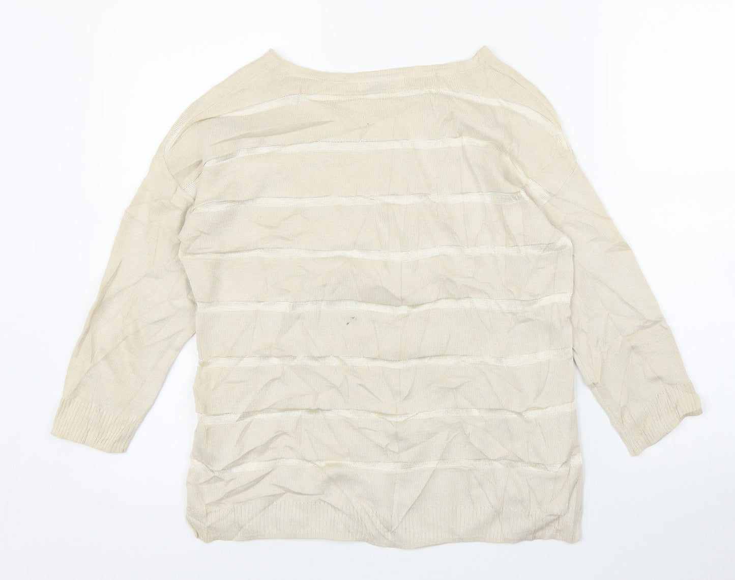 Womens UK Size 10 M&S Gold Pullover Jumper