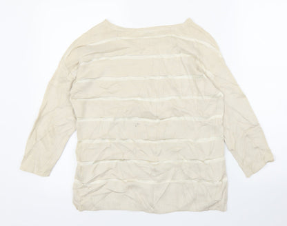 Womens UK Size 10 M&S Gold Pullover Jumper