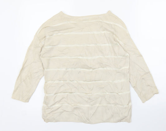 Womens UK Size 10 M&S Gold Pullover Jumper