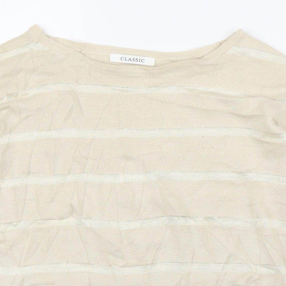 Womens UK Size 10 M&S Gold Pullover Jumper