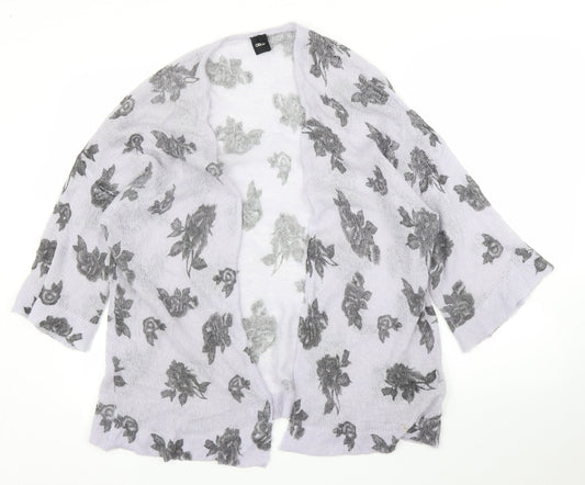 ASOS Womens Blue Floral  Cardigan Jumper Size 8