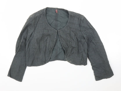 Womens UK Size 10 Wrap Grey Cardigan Jumper