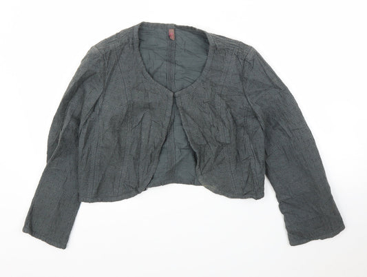 Womens UK Size 10 Wrap Grey Cardigan Jumper