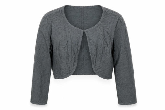 Womens UK Size 10 Wrap Grey Cardigan Jumper