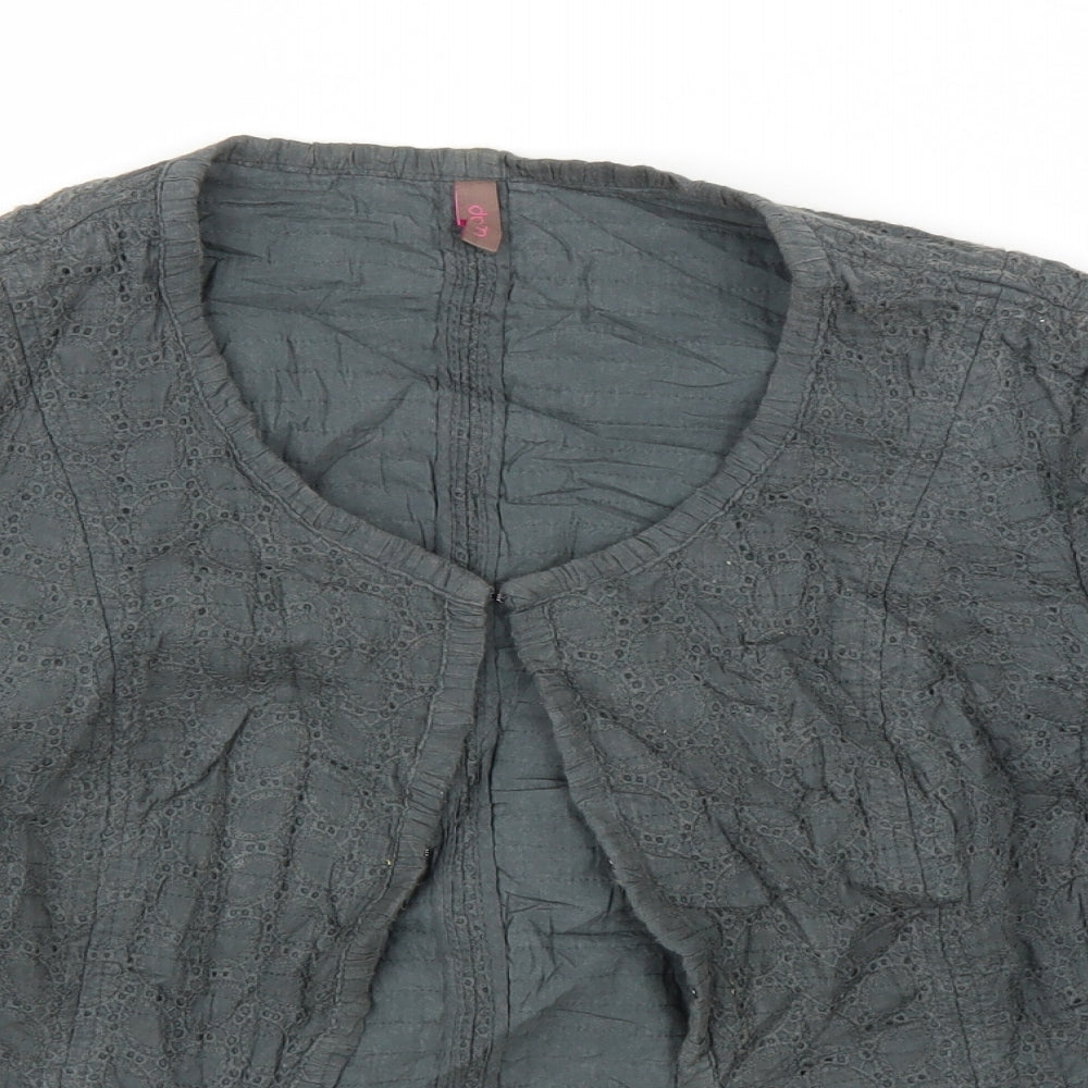 Womens UK Size 10 Wrap Grey Cardigan Jumper
