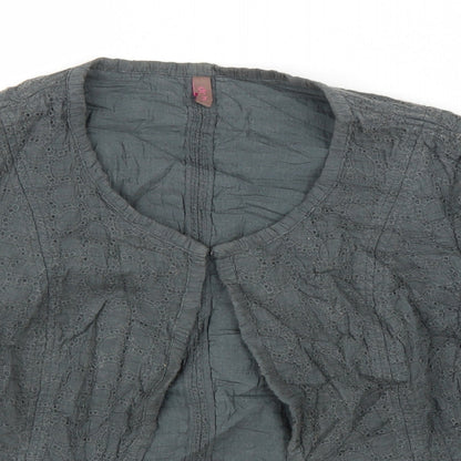 Womens UK Size 10 Wrap Grey Cardigan Jumper