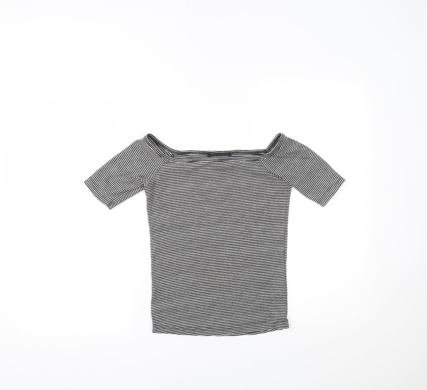 Primark Womens Black Striped  Basic Blouse Size 8