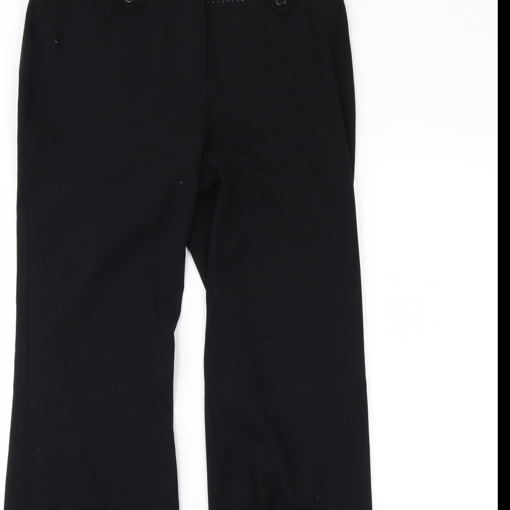 Womens UK Size 8 NEXT Regular Fit  Black Trousers