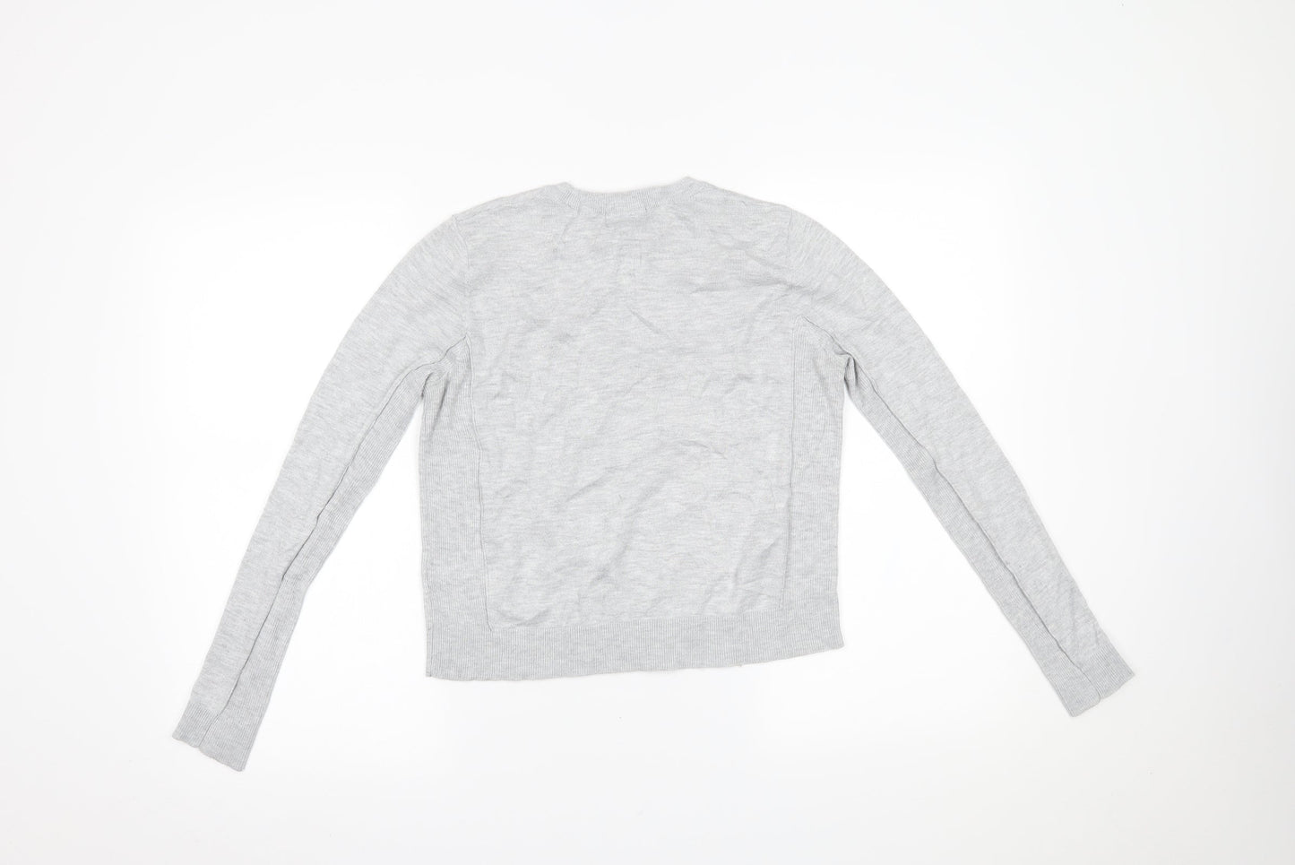 Womens UK Size 8 Topshop Grey Basic Blouse