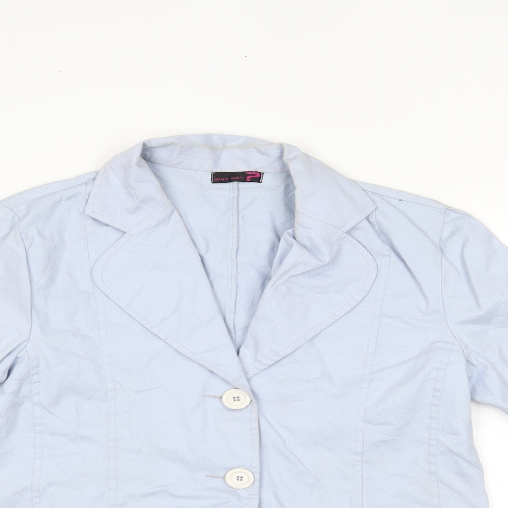 Why Not Womens Blue   Jacket  Size 12