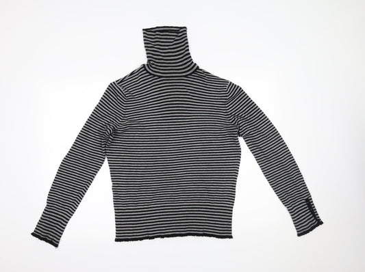 Debenhams Womens Grey Striped  Pullover Jumper Size 16
