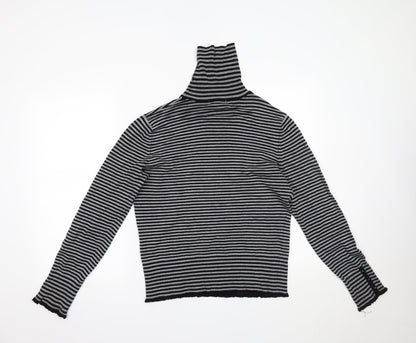 Debenhams Womens Grey Striped  Pullover Jumper Size 16