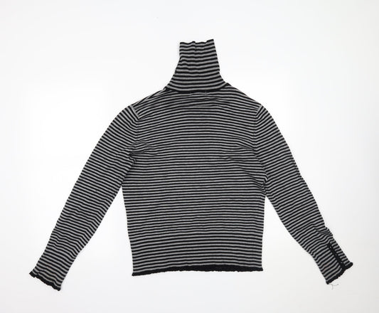 Debenhams Womens Grey Striped  Pullover Jumper Size 16