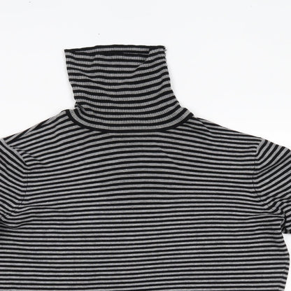 Debenhams Womens Grey Striped  Pullover Jumper Size 16