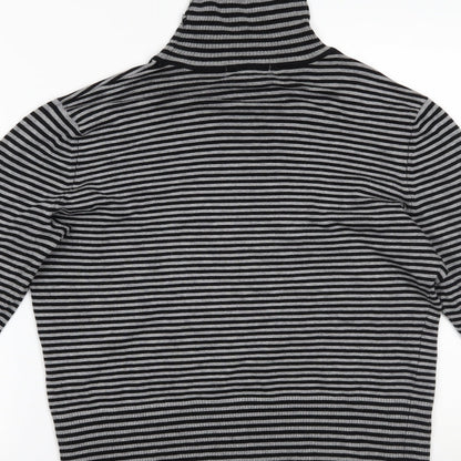 Debenhams Womens Grey Striped  Pullover Jumper Size 16