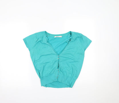 Womens UK Size M M&Co Blue Cardigan Jumper