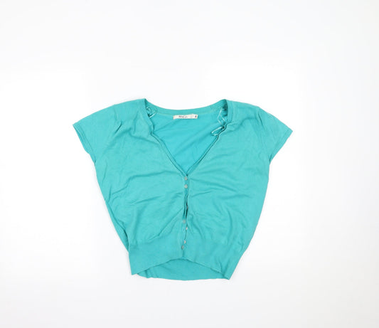 Womens UK Size M M&Co Blue Cardigan Jumper