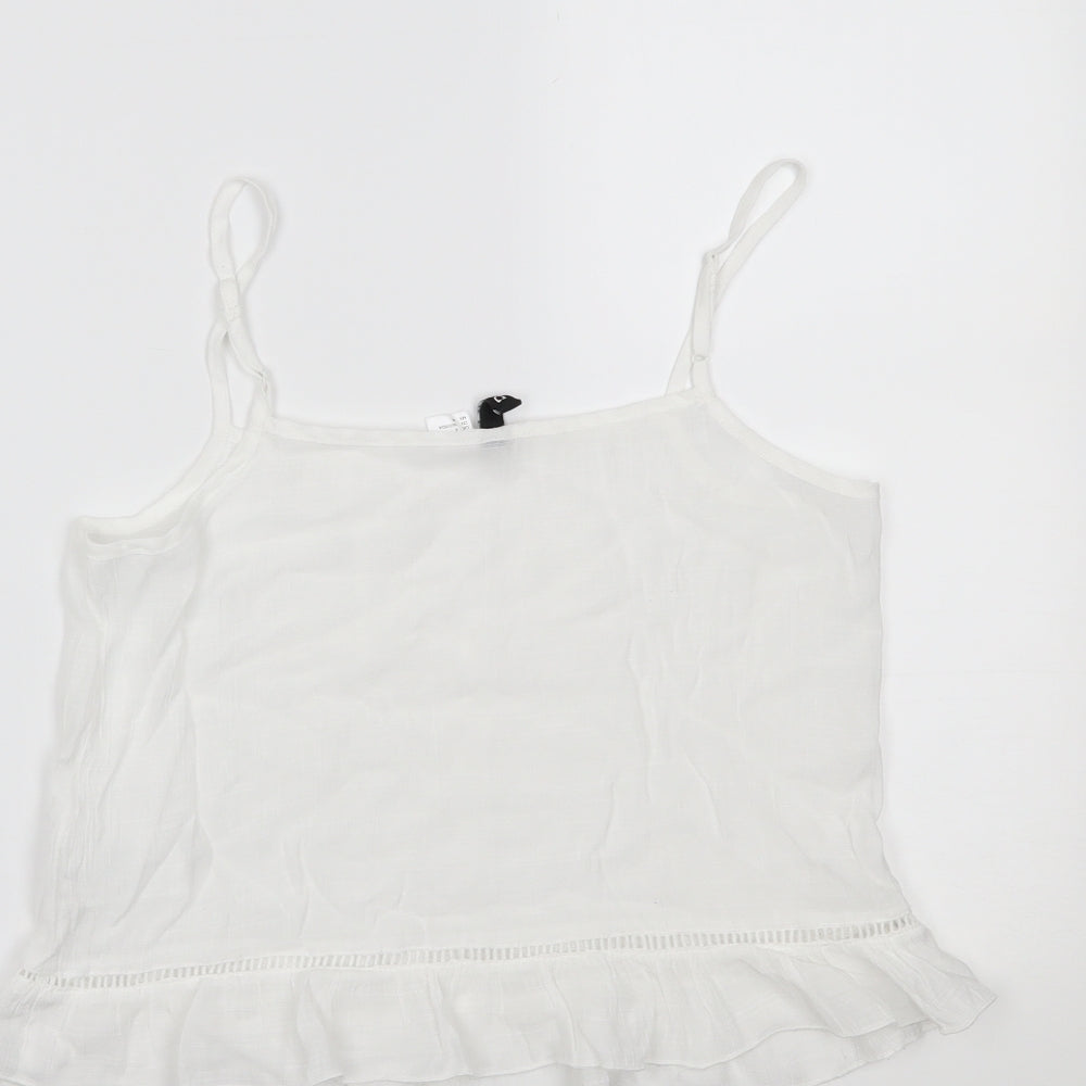 Womens UK Size 6 H&M White Camisole Tank