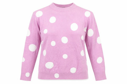 Marks & Spencer Womens Pink Polka Dot  Pullover Jumper Size XS