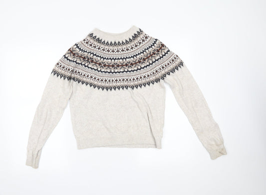 H&M Mens Beige   Henley Jumper Size S