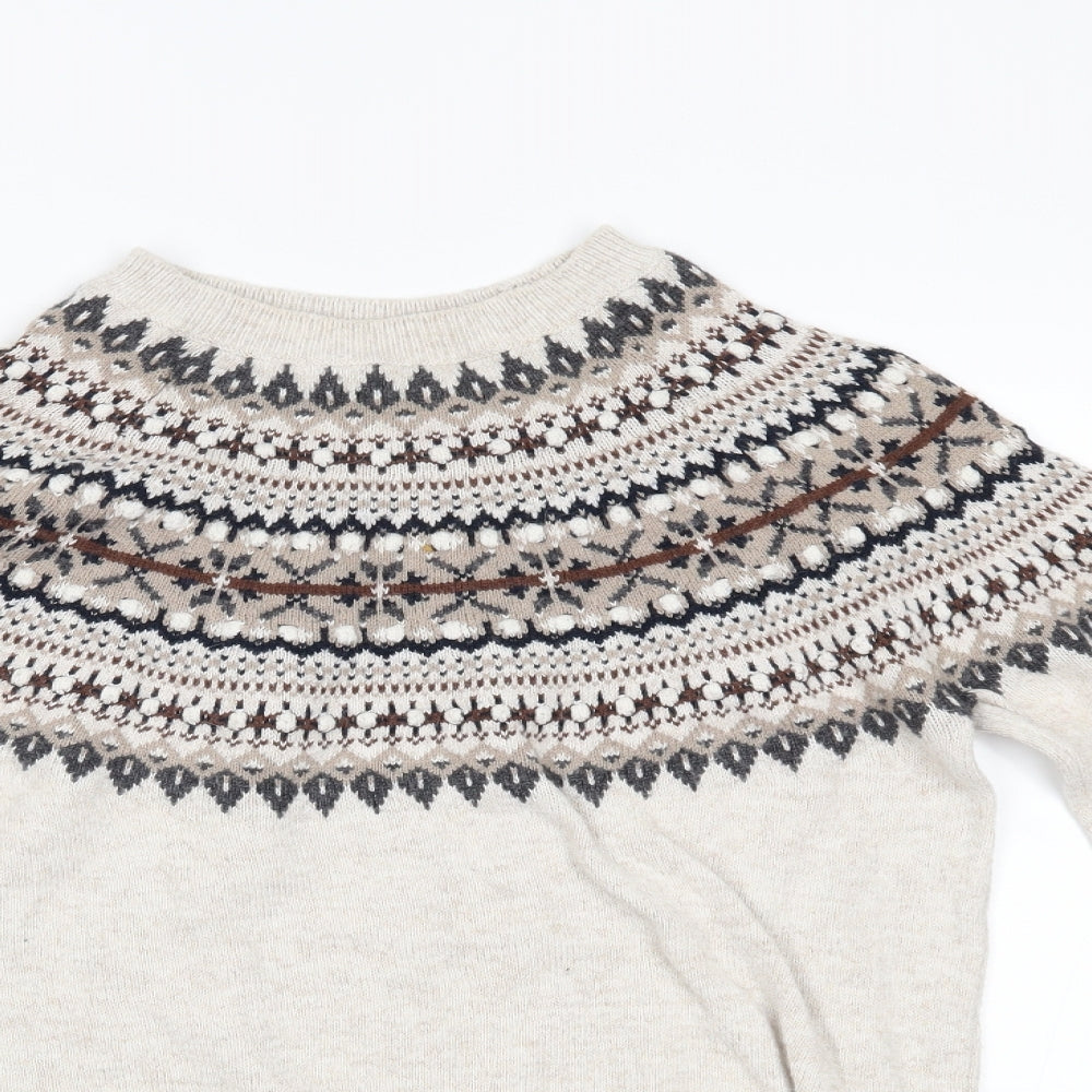 H&M Mens Beige   Henley Jumper Size S