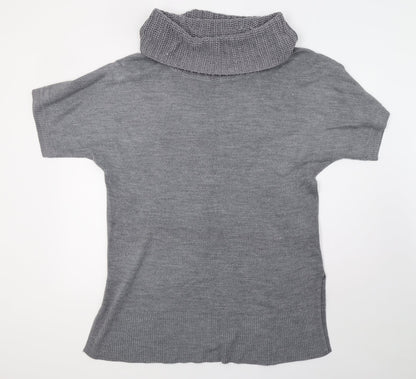 F&F Womens Grey  Knit Pullover Sweatshirt Size 16