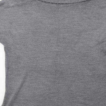F&F Womens Grey  Knit Pullover Sweatshirt Size 16