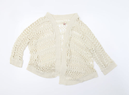 Womens UK Size M Matalan White Cardigan Jumper