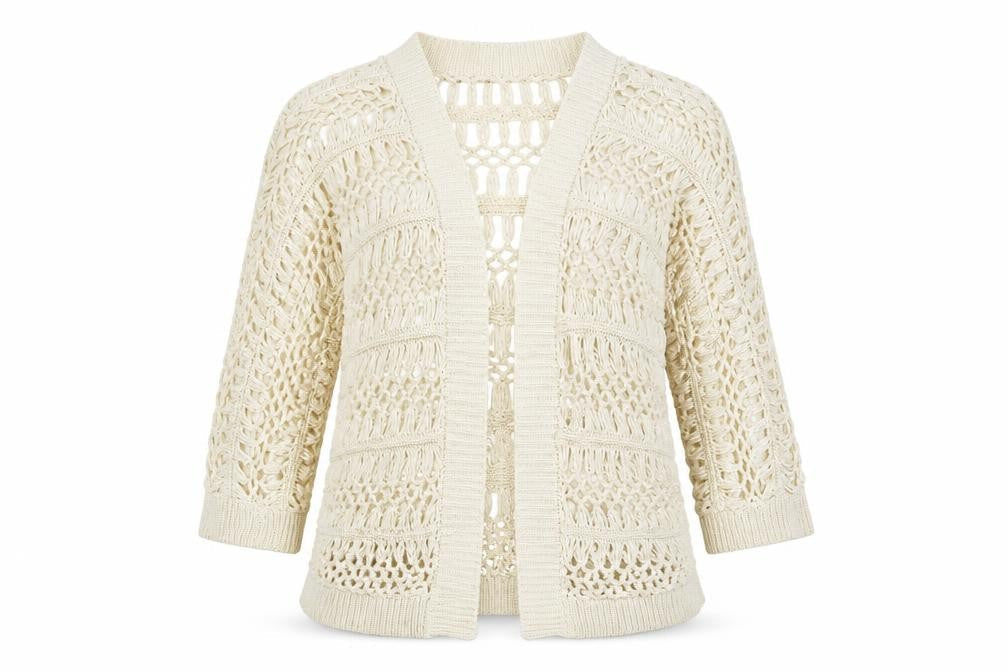 Womens UK Size M Matalan White Cardigan Jumper