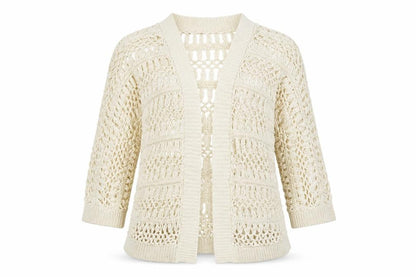Womens UK Size M Matalan White Cardigan Jumper