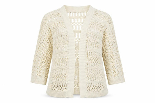 Womens UK Size M Matalan White Cardigan Jumper