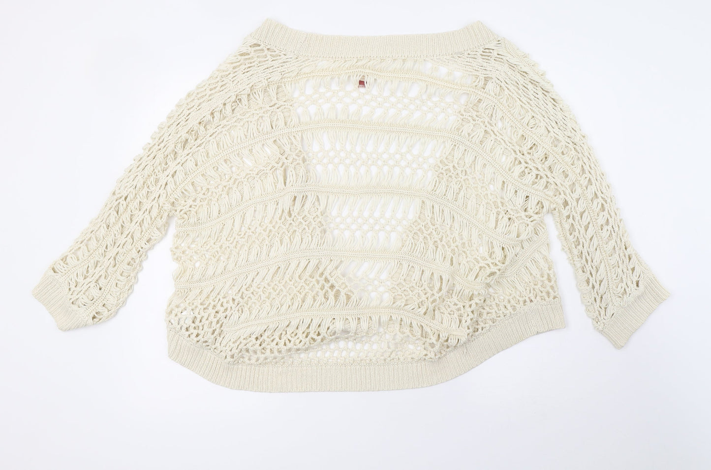 Womens UK Size M Matalan White Cardigan Jumper