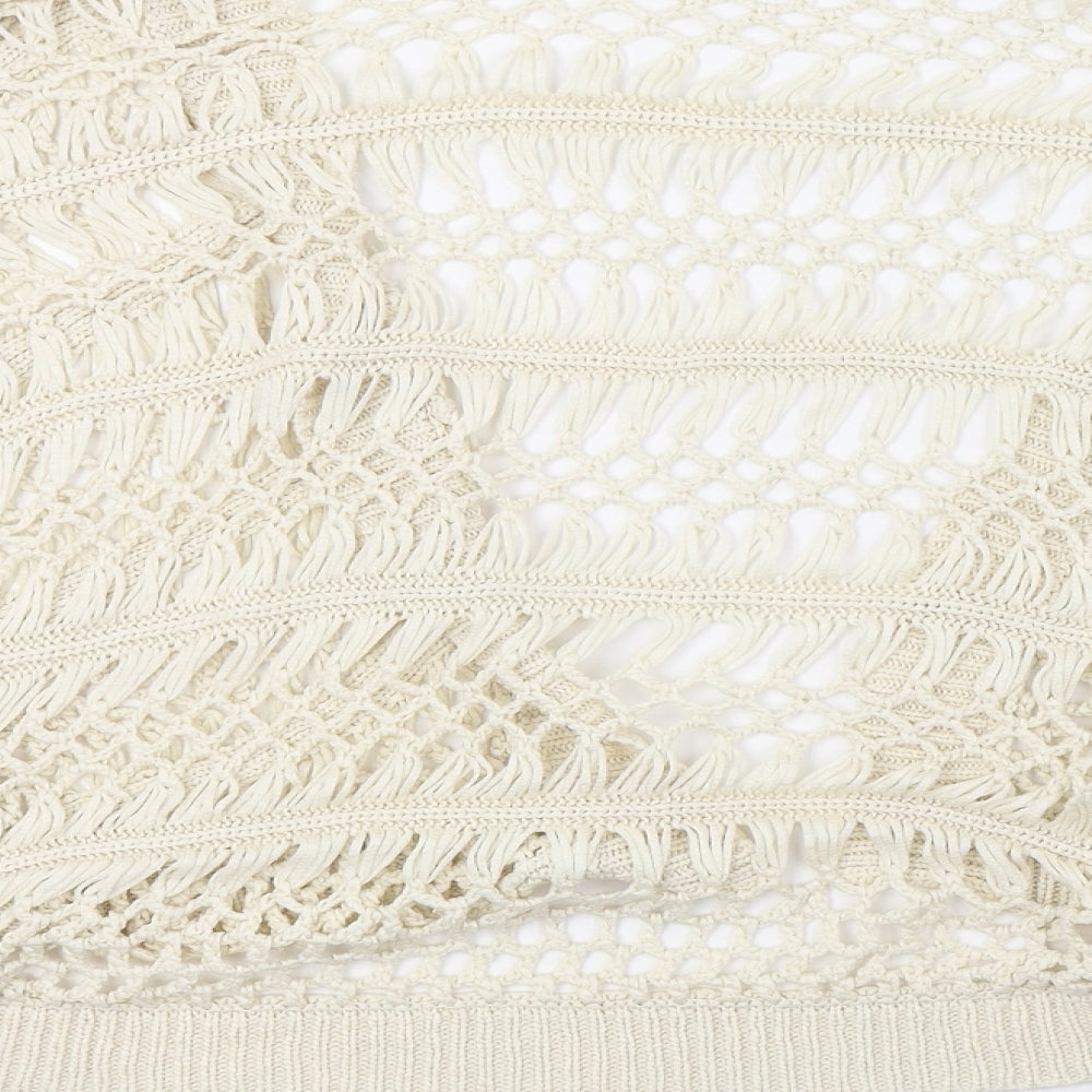 Womens UK Size M Matalan White Cardigan Jumper