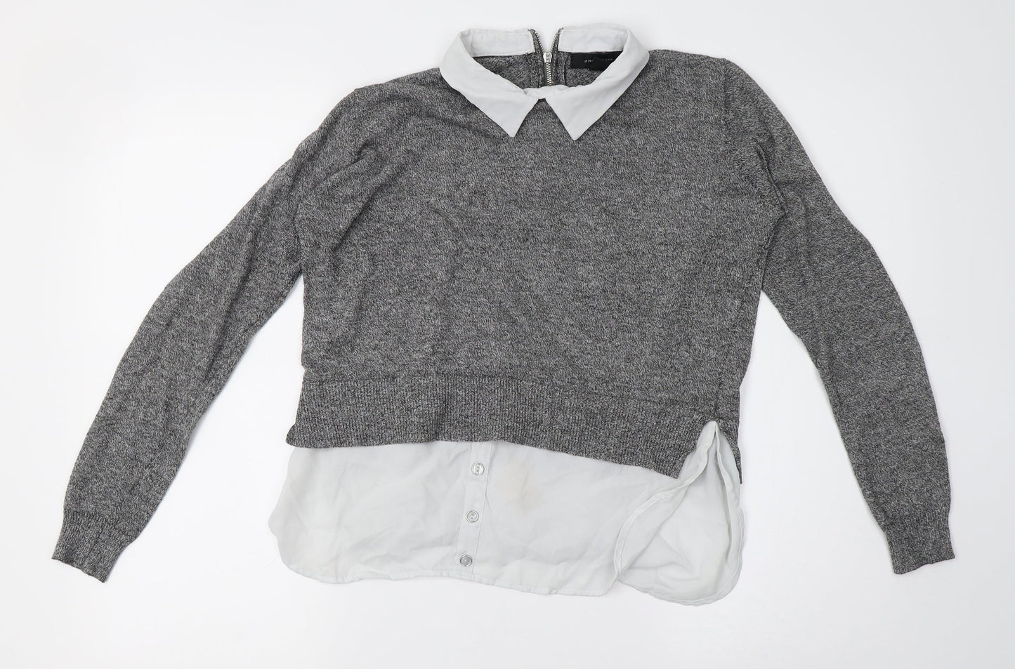 Primark Womens Grey  Knit Pullover Jumper Size 10