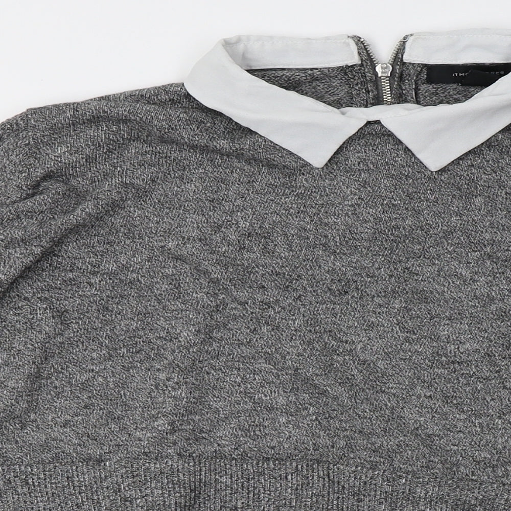 Primark Womens Grey  Knit Pullover Jumper Size 10