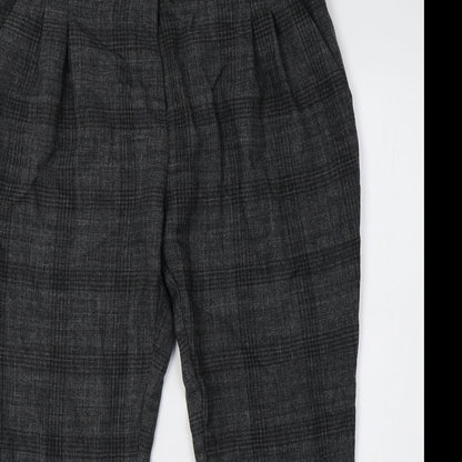 Primark Womens Grey Check  Trousers  Size 14 L28 in