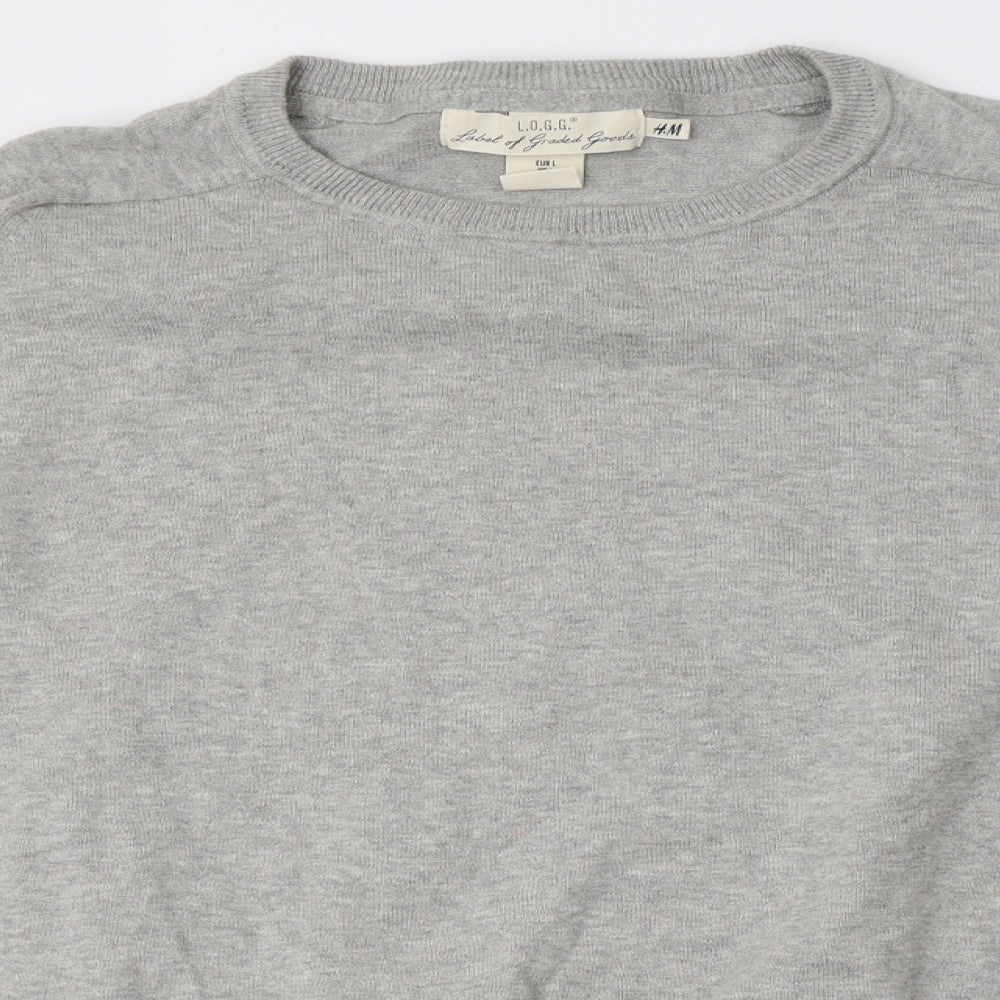 H&M Womens Grey   Pullover Sweatshirt Size L
