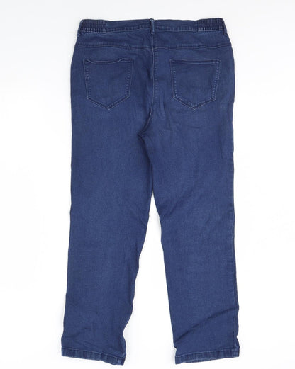 Womens UK Size 16 Preworn Regular Fit Straight Blue Jeans