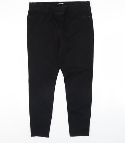 Pep & co Womens Black  Denim Skinny Jeans Size 18 L28 in