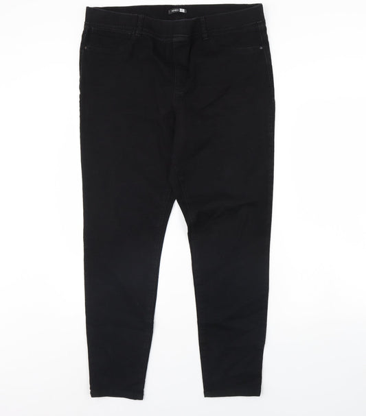 Pep & co Womens Black  Denim Skinny Jeans Size 18 L28 in