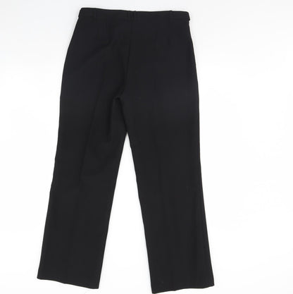 Womens UK Size 10 Peacocks Regular Fit Dress Pants Black Trousers