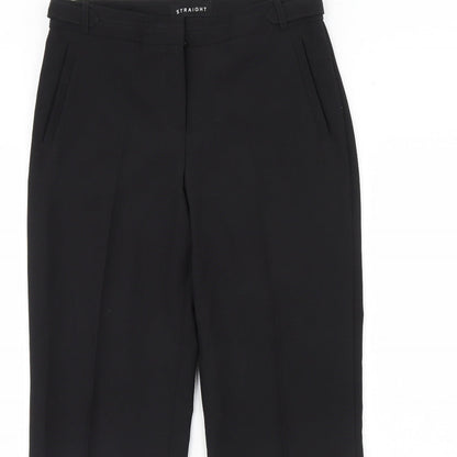 Womens UK Size 10 Peacocks Regular Fit Dress Pants Black Trousers