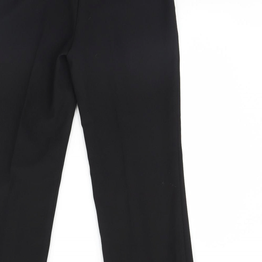 Womens UK Size 10 Peacocks Regular Fit Dress Pants Black Trousers